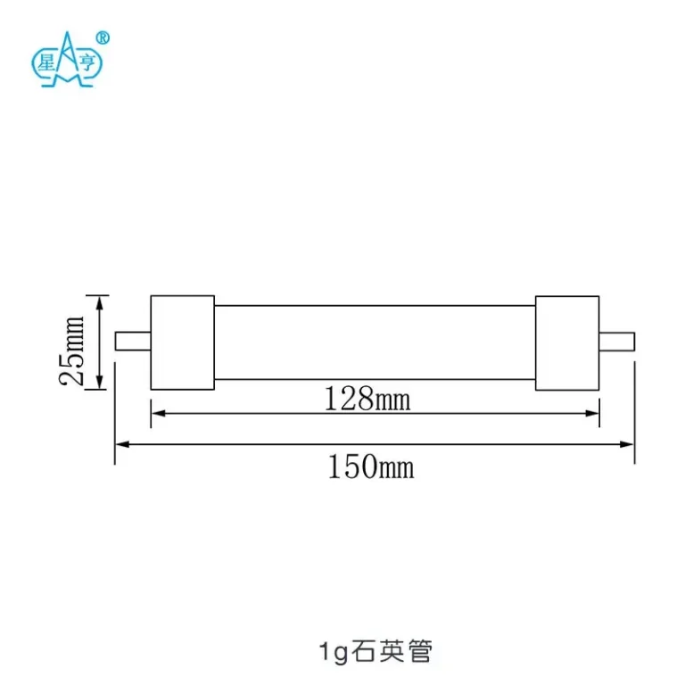 500mg/1g石英臭氧管，产品实物图2